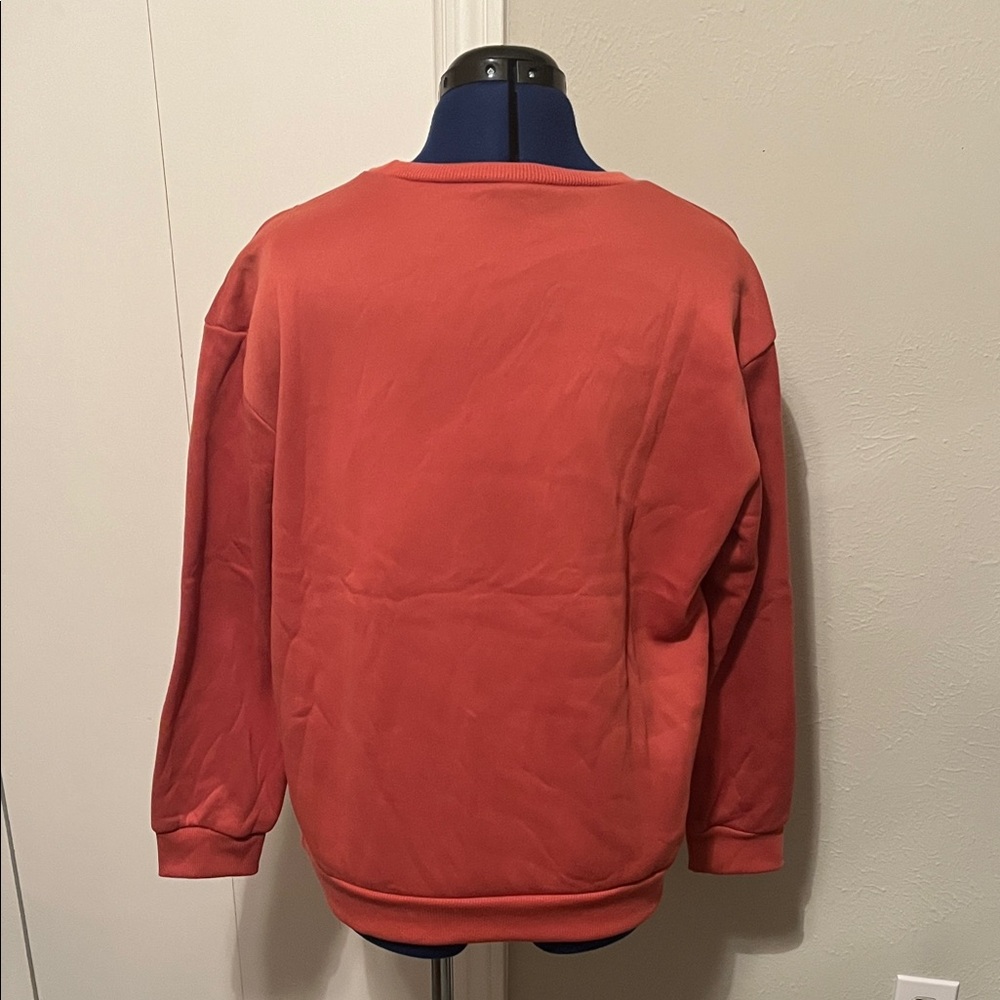 SHEIN Red Crewneck “always cold” Sweatshirt | Size L 8/10 - Picture 2 of 12
